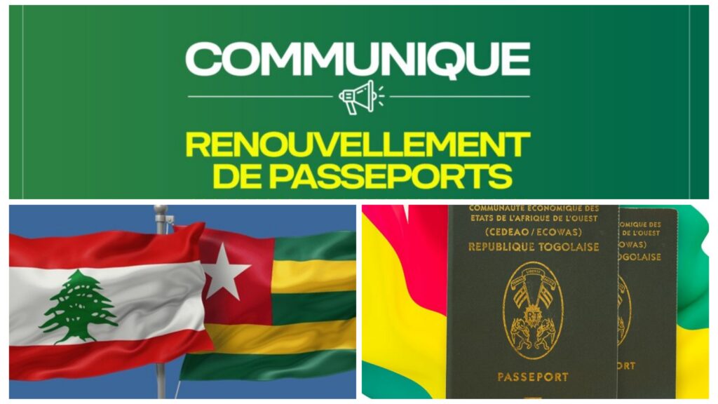 Clarification Officielle sur les Frais de Renouvellement de Passeport au Consulat du Togo au Liban